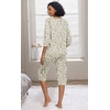 image:imagePrinStory Womens Pajama Sets Capri Pjs Soft Lounge Sets XS4XLFpapricot Daisy Flower