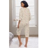 image:imagePrinStory Womens Pajama Sets Capri Pjs Soft Lounge Sets XS4XLFpapricot Sakura
