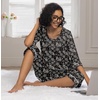 image:imagePrinStory Womens Pajama Sets Capri Pjs Soft Lounge Sets XS4XLFpblack Cashew Flower