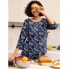 image:imagePrinStory Womens Pajama Sets Capri Pjs Soft Lounge Sets XS4XLFpblue Cashew Flower