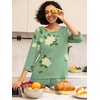 image:imagePrinStory Womens Pajama Sets Capri Pjs Soft Lounge Sets XS4XLFpgreen Camellia