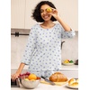 image:imagePrinStory Womens Pajama Sets Capri Pjs Soft Lounge Sets XS4XLFpgy Purple Flower