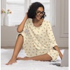 image:imagePrinStory Womens Pajama Sets Capri Pjs Soft Lounge Sets XS4XLFpyp Orange Flower
