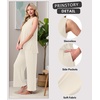image:imagePrinStory Womens Pajamas Sets Sleeveless Pjs Set S4XLBeige Apricot