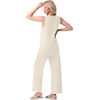 image:imagePrinStory Womens Pajamas Sets Sleeveless Pjs Set S4XLBeige Apricot