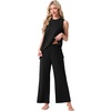 image:imagePrinStory Womens Pajamas Sets Sleeveless Pjs Set S4XLBlack