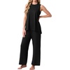 image:imagePrinStory Womens Pajamas Sets Sleeveless Pjs Set S4XLBlack