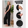image:imagePrinStory Womens Pajamas Sets Sleeveless Pjs Set S4XLBlack