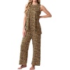 image:imagePrinStory Womens Pajamas Sets Sleeveless Pjs Set S4XLFpapricot Ld Print