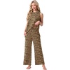 image:imagePrinStory Womens Pajamas Sets Sleeveless Pjs Set S4XLFpapricot Ld Print