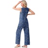 image:imagePrinStory Womens Pajamas Sets Sleeveless Pjs Set S4XLFpblue Cyan Vines