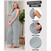 image:imagePrinStory Womens Pajamas Sets Sleeveless Pjs Set S4XLGray Blue