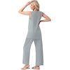 image:imagePrinStory Womens Pajamas Sets Sleeveless Pjs Set S4XLGray Blue