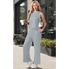 image:imagePrinStory Womens Pajamas Sets Sleeveless Pjs Set S4XLGray Blue