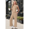 image:imagePrinStory Womens Pajamas Sets Sleeveless Pjs Set S4XLKhaki