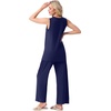 image:imagePrinStory Womens Pajamas Sets Sleeveless Pjs Set S4XLNavy Blue