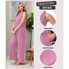 image:imagePrinStory Womens Pajamas Sets Sleeveless Pjs Set S4XLPurple Red