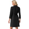 image:imagePrinStory Womens Robe Knee Length Soft Knit Bathrobe S2XLBlack