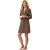 image:imagePrinStory Womens Robe Knee Length Soft Knit Bathrobe S2XLBrown