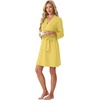 image:imagePrinStory Womens Robe Knee Length Soft Knit Bathrobe S2XLButter Yellow