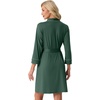 image:imagePrinStory Womens Robe Knee Length Soft Knit Bathrobe S2XLDark Green