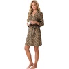 image:imagePrinStory Womens Robe Knee Length Soft Knit Bathrobe S2XLFpapricot Ld Print