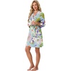 image:imagePrinStory Womens Robe Knee Length Soft Knit Bathrobe S2XLFpblue Chrysanthemum