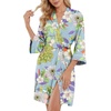 image:imagePrinStory Womens Robe Knee Length Soft Knit Bathrobe S2XLFpblue Chrysanthemum