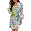 image:imagePrinStory Womens Robe Knee Length Soft Knit Bathrobe S2XLFpblue Chrysanthemum