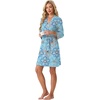 image:imagePrinStory Womens Robe Knee Length Soft Knit Bathrobe S2XLFpblue Mandala Print
