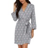 image:imagePrinStory Womens Robe Knee Length Soft Knit Bathrobe S2XLFppink Star