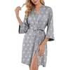 image:imagePrinStory Womens Robe Knee Length Soft Knit Bathrobe S2XLFppink Star