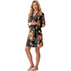 image:imagePrinStory Womens Robe Knee Length Soft Knit Bathrobe S2XLFpred Brown Black