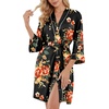 image:imagePrinStory Womens Robe Knee Length Soft Knit Bathrobe S2XLFpred Brown Black