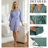 image:imagePrinStory Womens Robe Knee Length Soft Knit Bathrobe S2XLFpspot Blue