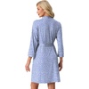 image:imagePrinStory Womens Robe Knee Length Soft Knit Bathrobe S2XLFpspot Blue