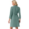 image:imagePrinStory Womens Robe Knee Length Soft Knit Bathrobe S2XLHaze Blue