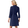 image:imagePrinStory Womens Robe Knee Length Soft Knit Bathrobe S2XLNavy Blue