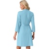 image:imagePrinStory Womens Robe Knee Length Soft Knit Bathrobe S2XLSky Blue