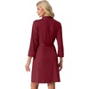 image:imagePrinStory Womens Robe Knee Length Soft Knit Bathrobe S2XLWine Red