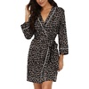 image:imagePrinStory Womens Robe Knee Length Soft Knit Bathrobe S2XLFpgray Ld Print