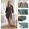 image:imagePrinStory Womens Robe Knee Length Soft Knit Bathrobe S2XLFpgray Ld Print
