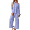 image:imagePrinStory Pajamas for Women Set 2 Piece Pjs Sets S2XLSpeckled Blue