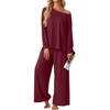 image:imagePrinStory Pajamas for Women Set 2 Piece Pjs Sets S2XLWine Red