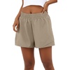 image:imagePrinStory Athletic Shorts for Women High Waisted Running Shorts 3 XS2XLKhaki