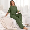 image:imagePrinStory Pajamas for Women Soft Pjs Lounge Set S4XLArmy Green