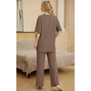 image:imagePrinStory Pajamas for Women Soft Pjs Lounge Set S4XLBrown