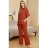 image:imagePrinStory Pajamas for Women Soft Pjs Lounge Set S4XLCaramel