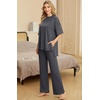 image:imagePrinStory Pajamas for Women Soft Pjs Lounge Set S4XLDark Gray