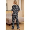 image:imagePrinStory Pajamas for Women Soft Pjs Lounge Set S4XLFpblack Daisy